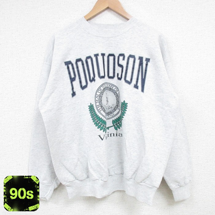 ヘインズ 90s 長袖スウェット POQUOSON グレー L | 古着