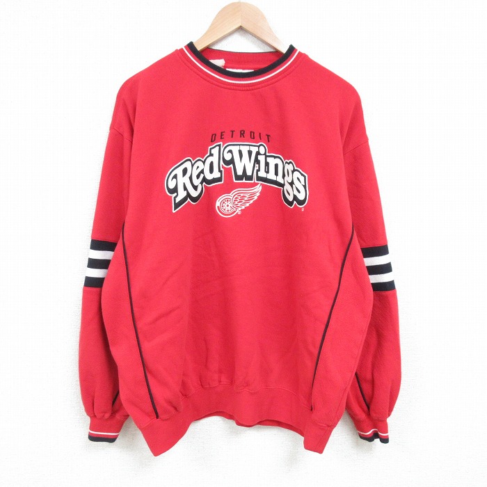 リー 00s 長袖スウェット NHL デトロイトレッドウィングス レッド XL | 古着