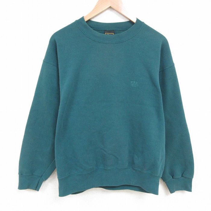 XL★古着 長袖 スウェット メンズ 00年代 00s USAオリンピック クルーネック 濃緑 グリーン 25apr02 中古 スエット トレーナー トップス