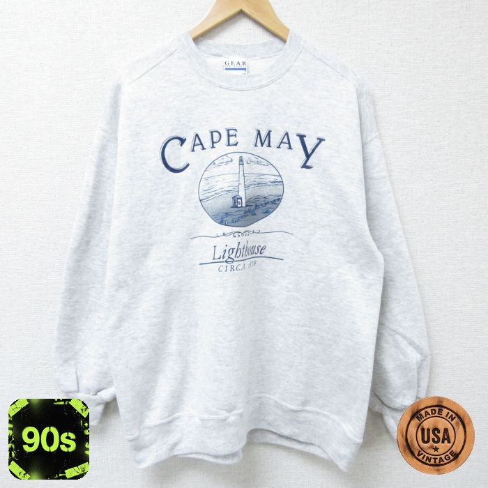 ケープメイ 90s 長袖スウェット 霜降り グレー L | 古着