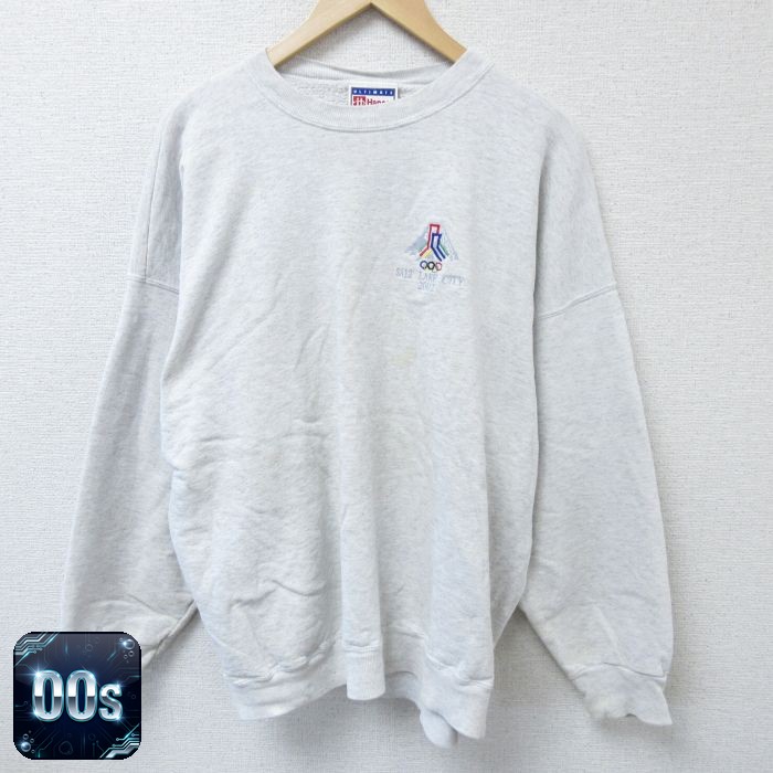 ヘインズ 00s 長袖スウェット ソルトレイクシティオリンピック グレー XL | 古着