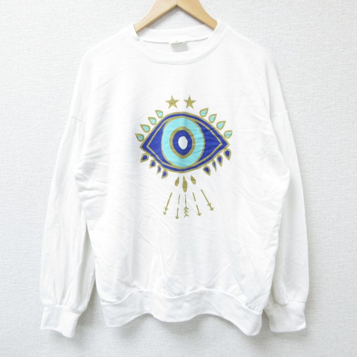 90s 長袖スウェット ホワイト XL | 古着