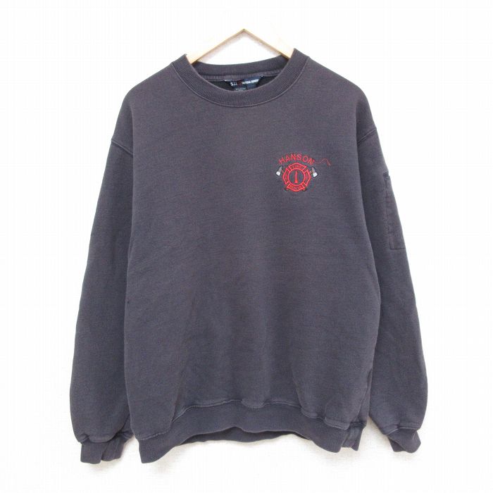 【50%OFF】L★古着 5.11 タクティカル 長袖 スウェット メンズ 00年代 00s ハンソン 消防署 クルーネック 紺 ネイビー 25apr09 中古 スエット トレーナー トップス