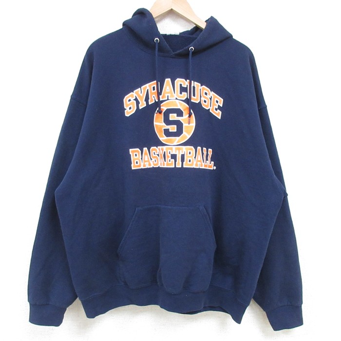 XL★古着 ジャージーズ 長袖 スウェット パーカー メンズ 00年代 00s シラキュース バスケットボール 大きいサイズ 紺 ネイビー 25apr11 中古 スエット トレーナー トップス