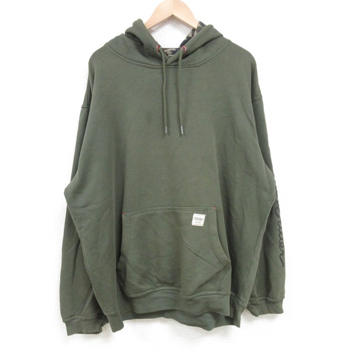 【50%OFF】XL★古着 エディーバウアー Eddie Bauer 長袖 スウェット パーカー メンズ 無地 大きいサイズ 緑 グリーン 【spe】 25apr14 中古 スエット トレーナー トップス