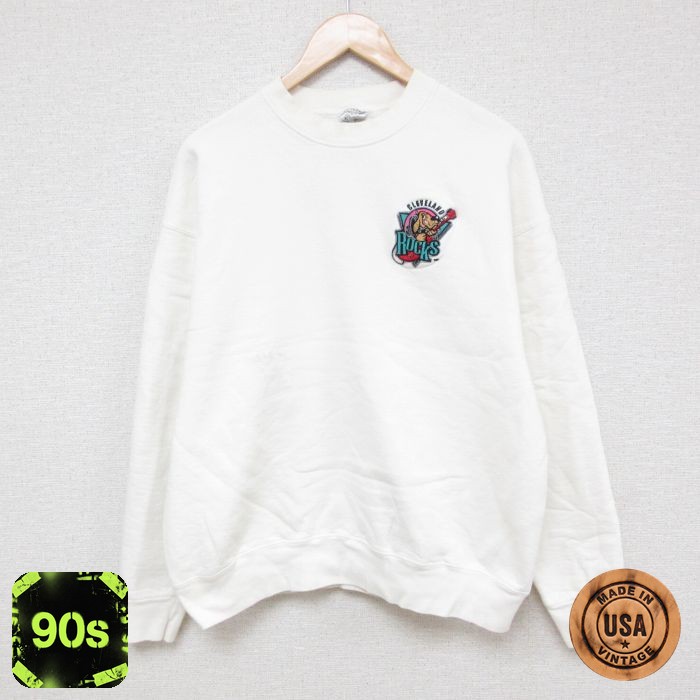 フルーツオブザルーム 90s 長袖スウェット 犬 ホワイト L | 古着