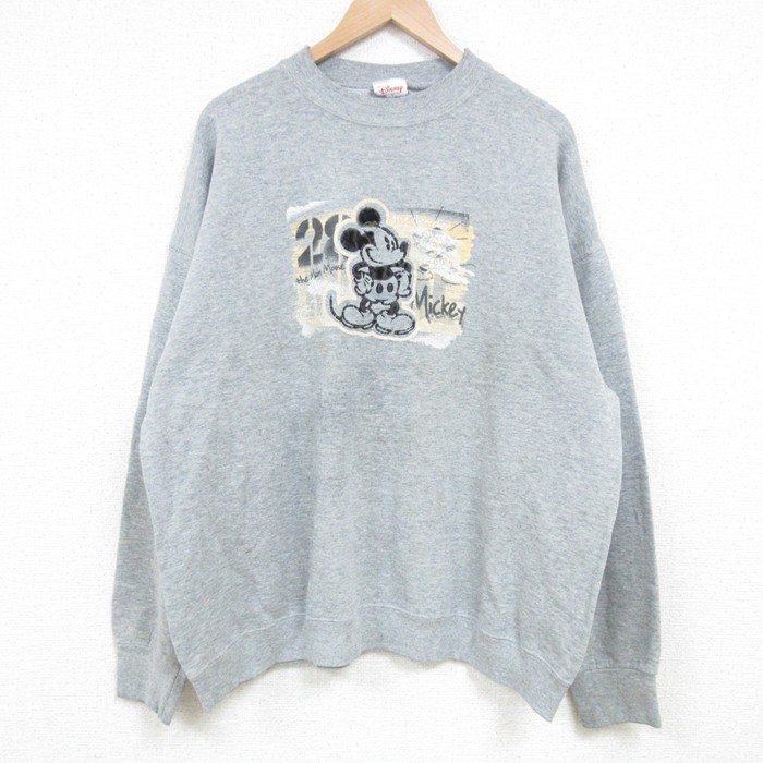 【50%OFF】00s 長袖スウェット ディズニー グレー XL | 古着