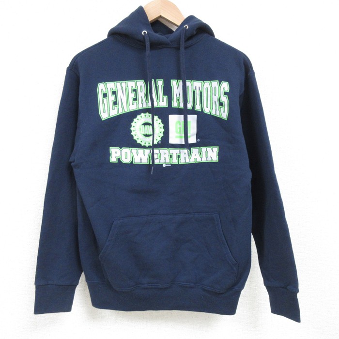 【50%OFF】S★古着 長袖 スウェット パーカー メンズ 00年代 00s GENERAL MOTORS USA製 紺 ネイビー 25apr15 中古 スエット トレーナー トップス