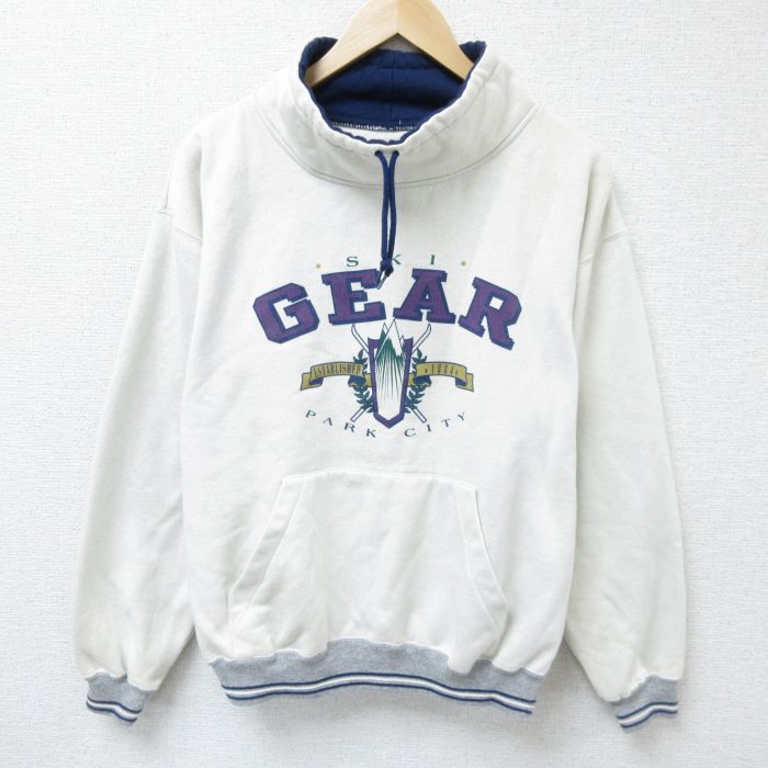 ギア 00s 長袖スウェット モックネック ホワイト L | 古着