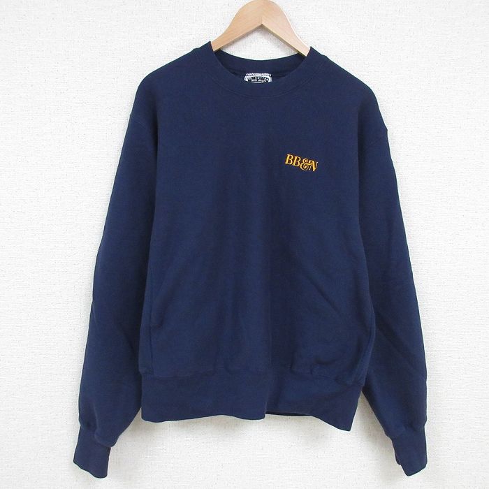 XL★古着 リー Lee 長袖 スウェット メンズ 90年代 90s BB&N クルーネック USA製 紺 ネイビー 25apr17 中古 スエット トレーナー トップス