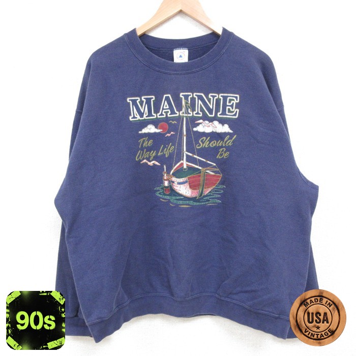 ヨット 90s 長袖スウェット ネイビー XL | 古着
