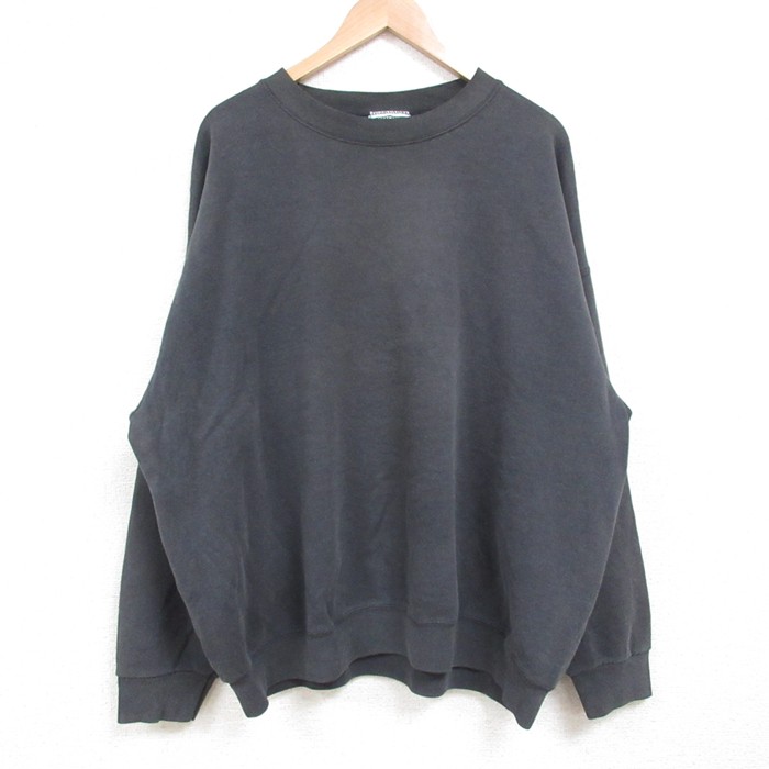XL★古着 リー 長袖 スウェット メンズ 90年代 90s 無地 大きいサイズ クルーネック USA製 黒 ブラック 【spe】 25may02 中古 スエット トレーナー トップス
