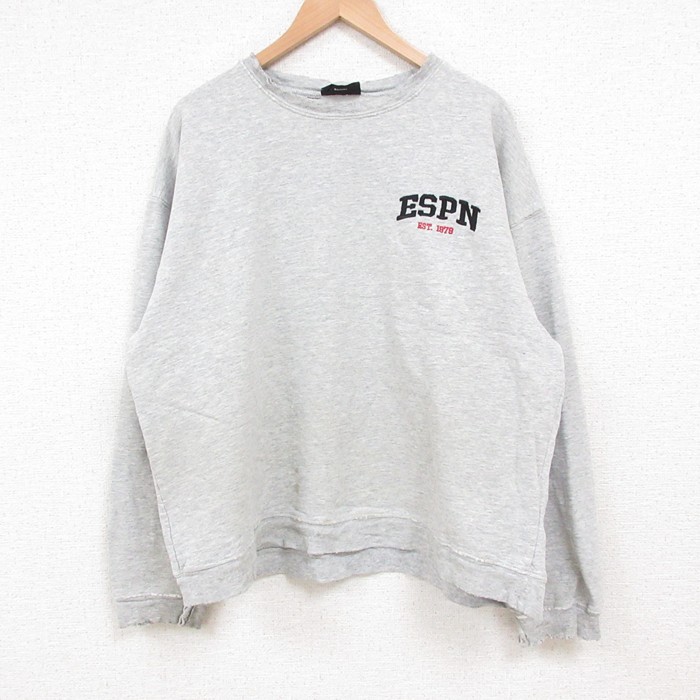 90s 長袖スウェット ESPN グレー XL | 古着