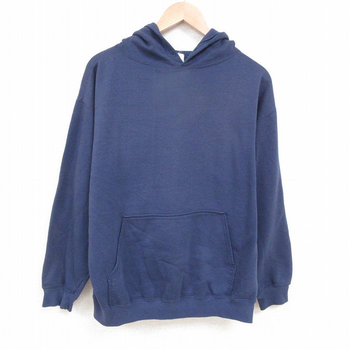 【50%OFF】XL★古着 ギャップ GAP 長袖 スウェット パーカー メンズ 00年代 00s 無地 紺 ネイビー 【spe】 25may23 中古 スエット トレーナー トップス