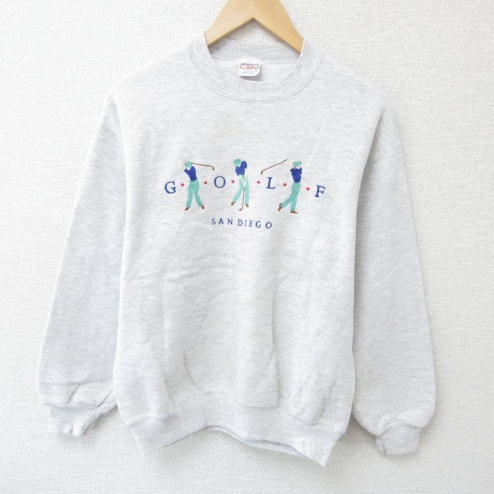 Crazy Shirts 90s 長袖スウェット ゴルフ刺繍 グレー M | 古着