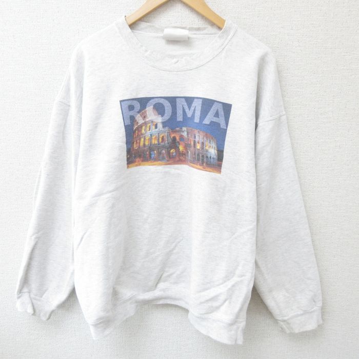 ヘインズ 00s 長袖スウェット ローマ グレー XL | 古着