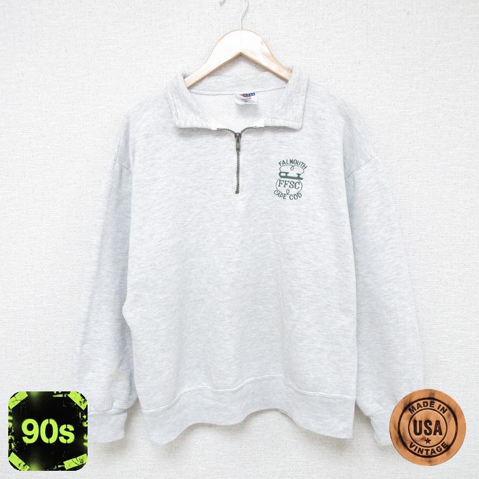 ジャージーズ 90s ハーフジップスウェット FFSC グレー L | 古着