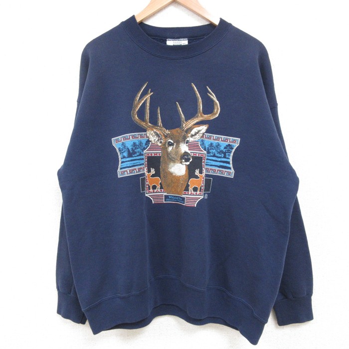 リー 90s 長袖スウェット シカ ネイビー XL | 古着