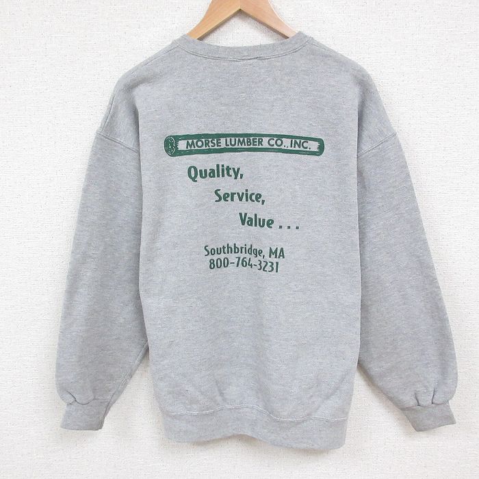 L★古着 リー Lee 長袖 スウェット メンズ 00年代 00s Quality クルーネック グレー 霜降り 25may29 中古 スエット トレーナー トップス