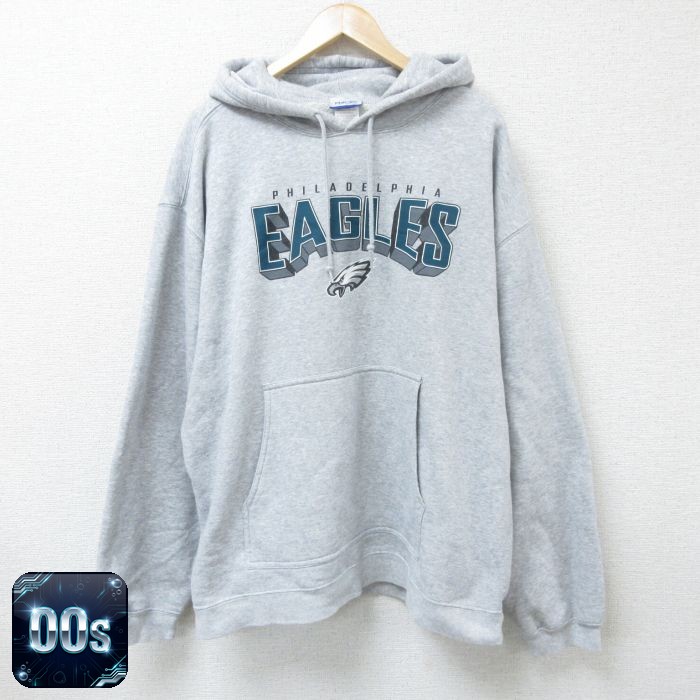【50%OFF】リーボック 00s 長袖パーカー NFL フィラデルフィアイーグルス グレー XL | 古着