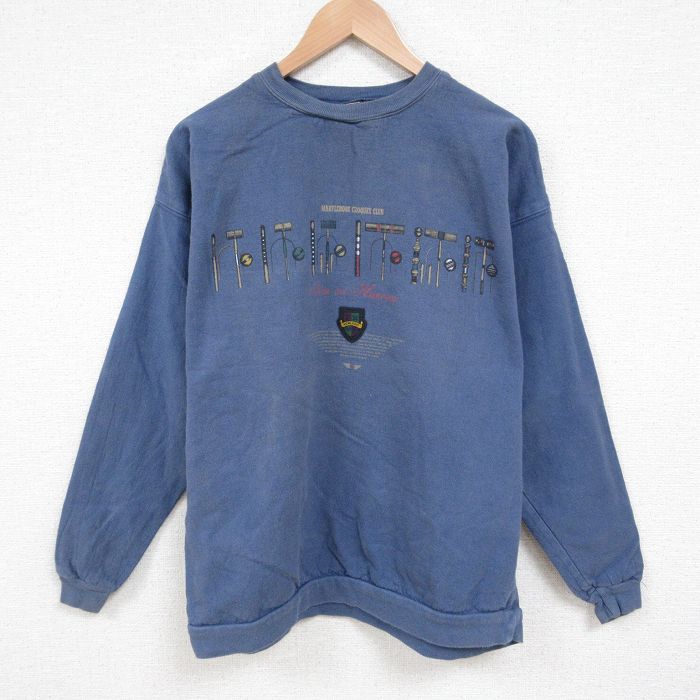 EXPRESS 90s 長袖スウェット ネイビー L | 古着