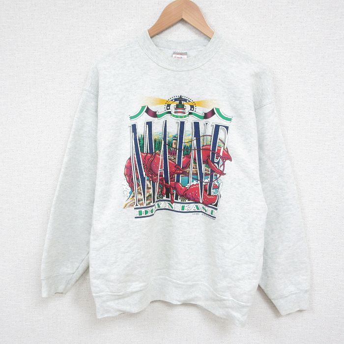 フルーツオブザルーム 90s 長袖スウェット MAINE グレー M | 古着