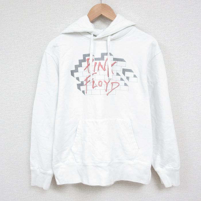 XL★古着 長袖 ロック バンド スウェット パーカー メンズ ピンクフロイド 白 ホワイト 25jun02 中古 スエット トレーナー トップス