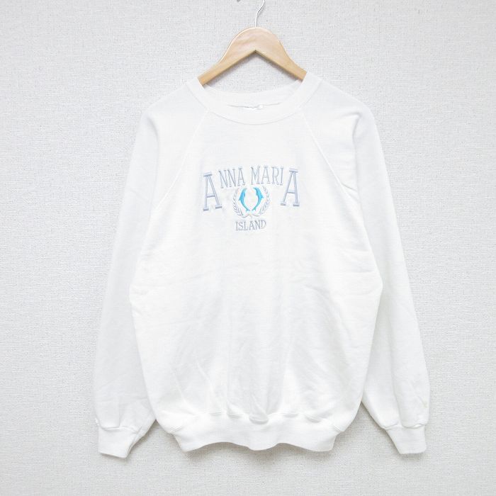 ヘインズ 80s 長袖スウェット ANNA ホワイト L | 古着