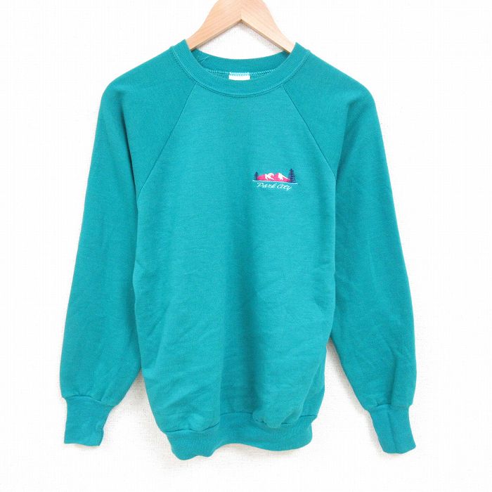 SIGNAL 80s ラグランスウェット 山 グリーン L | 古着
