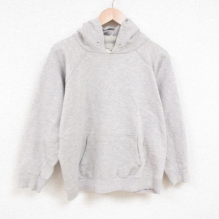 XL★古着 チャンピオン champion 長袖 スウェット パーカー メンズ 70年代 70s 無地 ラグラン USA製 グレー 霜降り 【spe】 25jun04 中古 スエット トレーナー トップス