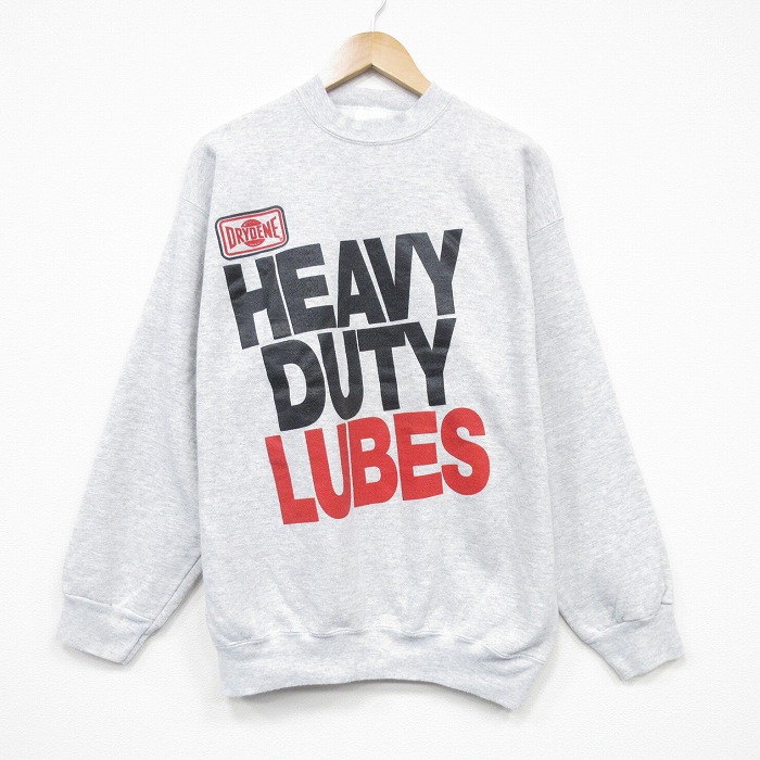 XL★古着 TULTEX 長袖 スウェット メンズ 90年代 90s HEAVY クルーネック 薄グレー 霜降り 25oct03 中古 スエット トレーナー トップス