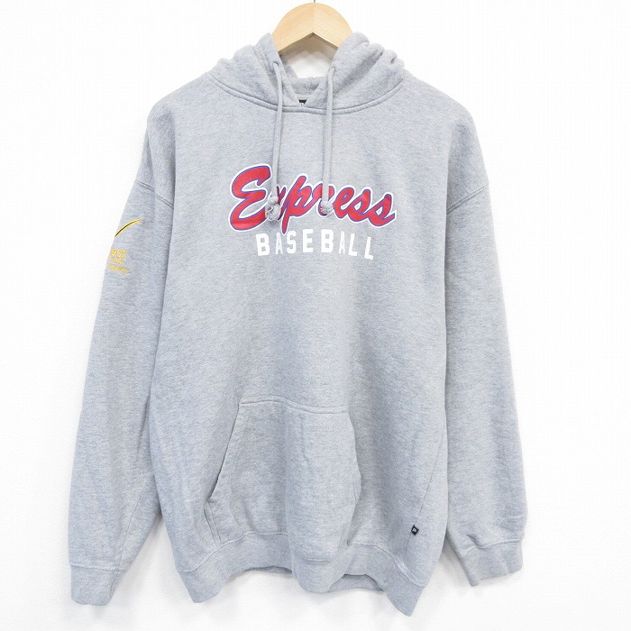 【50%OFF】エクスプレス 長袖パーカー 霜降り グレー XL | 古着