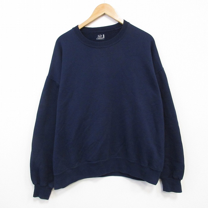 フルーツオブザルーム 長袖スウェット ネイビー XL | 古着