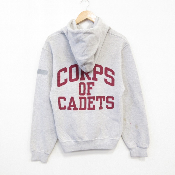 S★古着 ラッセル 長袖 スウェット パーカー メンズ 00年代 00s CORPS 薄グレー 霜降り 25oct04 中古 スエット トレーナー トップス