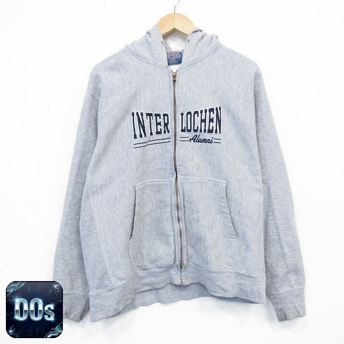 00s フルジップスウェット INTER グレー L | 古着