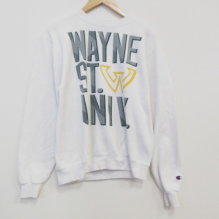 チャンピオン 長袖スウェット WAYNE ホワイト M | 古着