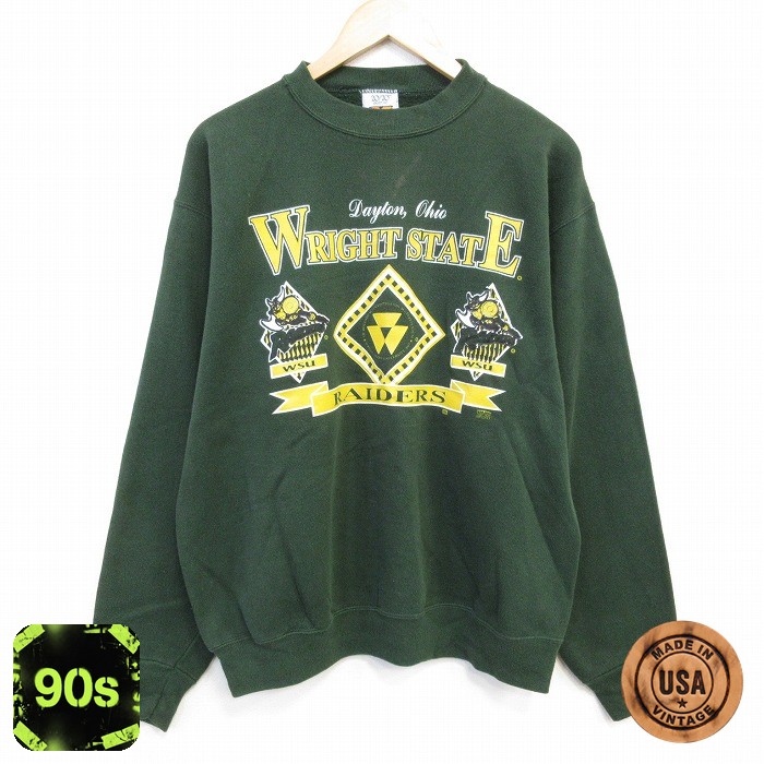 チャンピオン 90s 長袖スウェット レイダース グリーン L | 古着