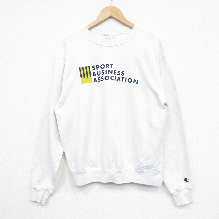 チャンピオン 長袖スウェット SPORT ホワイト L | 古着