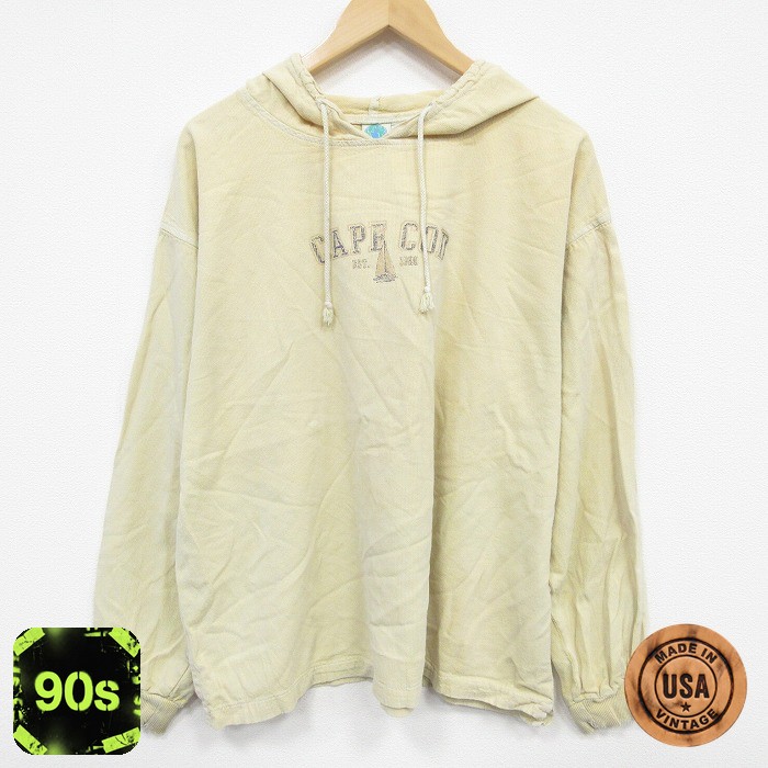 90s パーカー ケープコッド イエロー XL | 古着