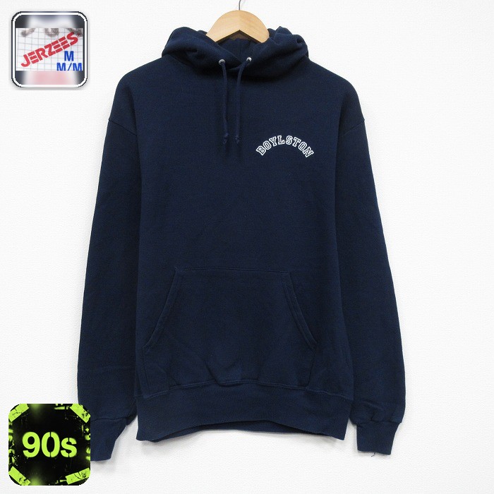 ジャージーズ 90s 長袖パーカー BOYLSTON ネイビー M | 古着