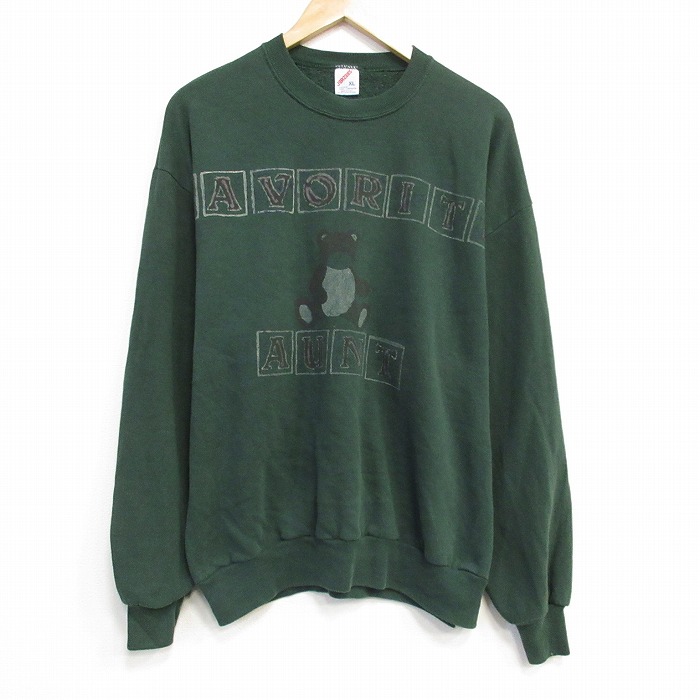 ジャージーズ 90s 長袖スウェット クマ グリーン L | 古着