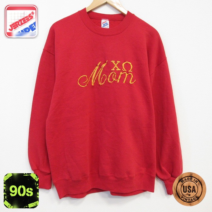 【50%OFF】ジャージーズ 90s 長袖スウェット Mom レッド L | 古着