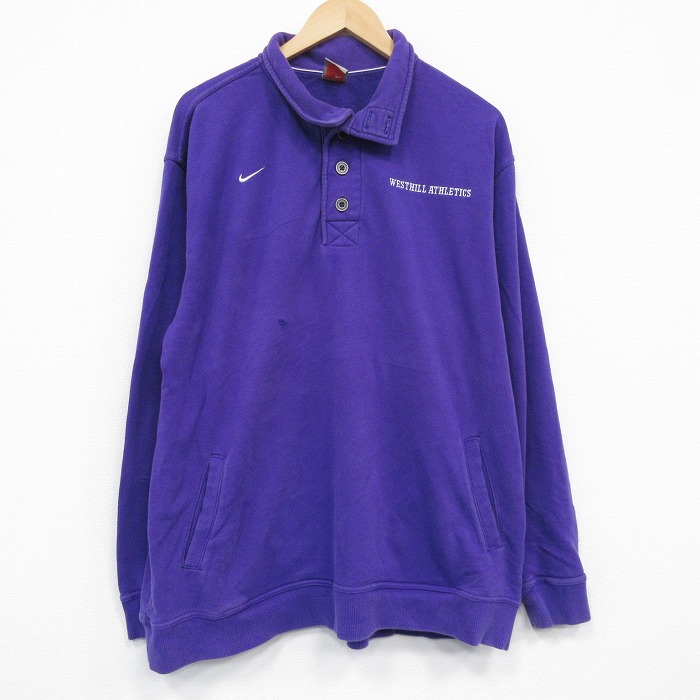 ナイキ 00s 長袖スウェット WESTHILL パープル XL | 古着