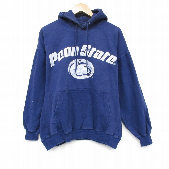 Penn 長袖パーカー 刺繍 ネイビー XL | 古着