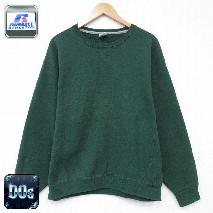ラッセル 00s 長袖スウェット グリーン XL | 古着