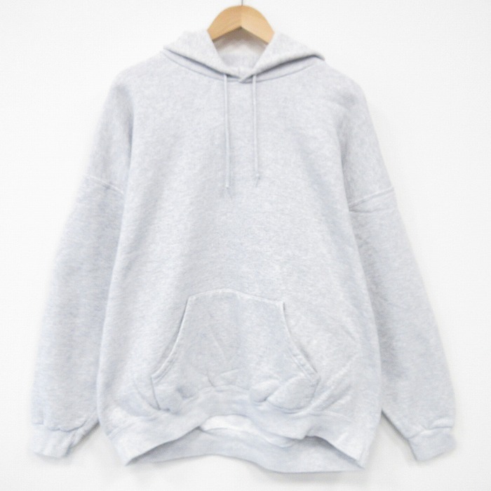 XL★古着 リー Lee 長袖 スウェット パーカー メンズ 00年代 00s 無地 大きいサイズ 薄グレー 霜降り 25nov13