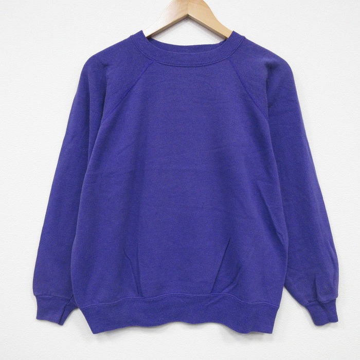 ヘインズ 90s 長袖スウェット ラグラン パープル M | 古着