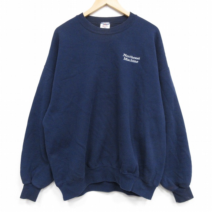 ジャージーズ 90s 長袖スウェット マシーン ネイビー XL | 古着