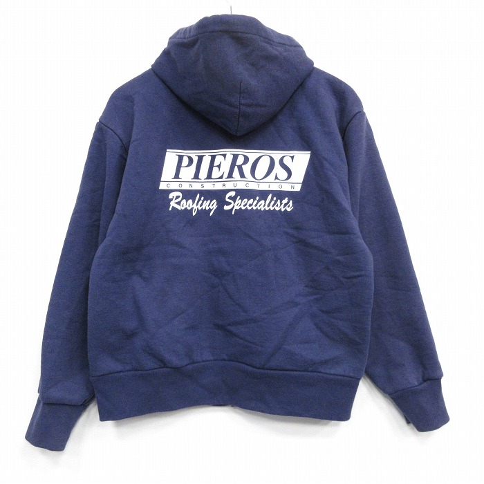 【20%OFF】M★古着 キャンバー 長袖 フルジップ スウェット パーカー メンズ USA製 紺 内側サーマル【spe】 25nov15