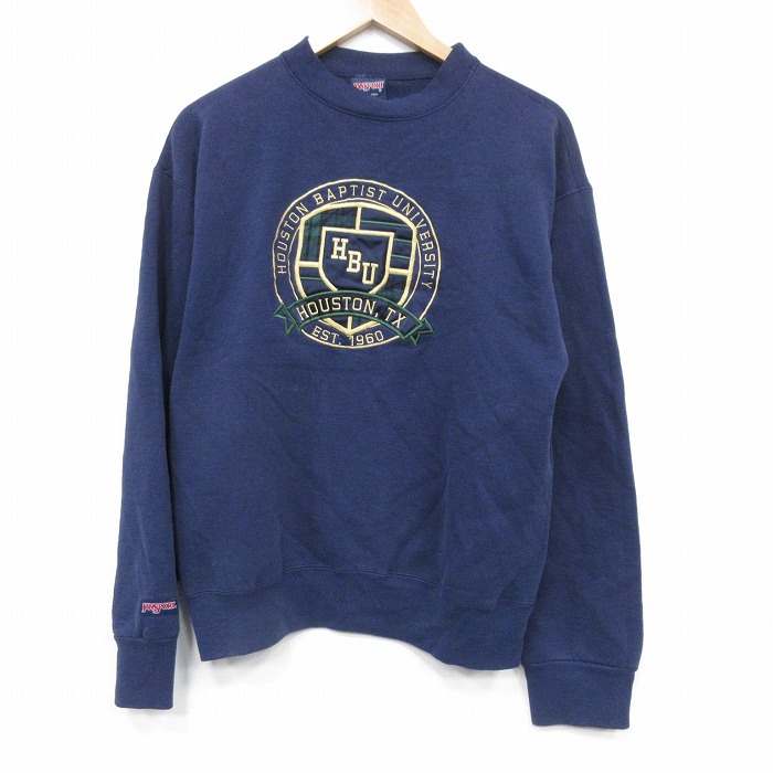 ジャンスポーツ 90s 長袖スウェット ヒューストン ネイビー M | 古着